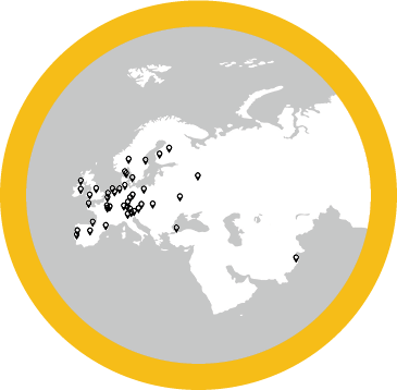 Mapa regionu Europy i Bliskiego Wschodu