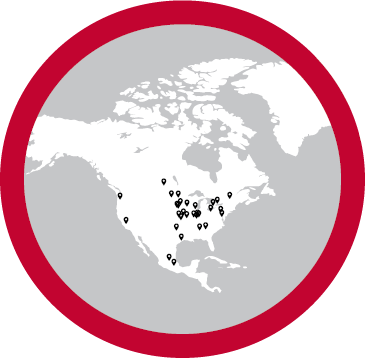 Mapa regionu Ameryki Północnej